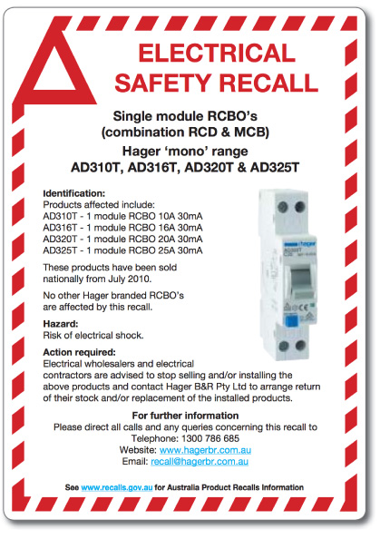 Electrical Safety Recall